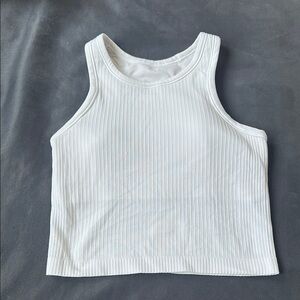 Lululemon White Ribbed Women's Tank Top US4